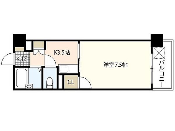 ジャスティヒルト高須 ｜広島県広島市西区庚午北2丁目(賃貸マンション1K・4階・21.87㎡)の写真 その2