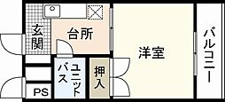 グレース中広通り 1Kの間取図画像