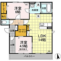 KIMIKO　A棟  ｜ 広島県広島市中区吉島西1丁目（賃貸アパート2LDK・1階・61.74㎡） その2