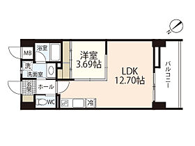 Ｇｒａｎｄ　Ｓｔａｇｅ’24  ｜ 広島県広島市西区福島町2丁目（賃貸マンション1LDK・8階・39.33㎡） その2