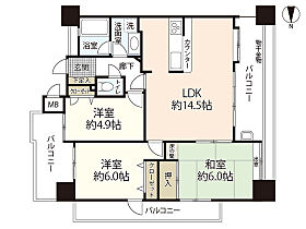 広島県広島市中区住吉町（賃貸マンション3LDK・6階・66.87㎡） その2