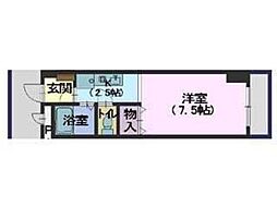 田宮ビル 3階1Kの間取り