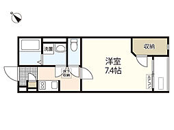 レオネクストクレール 1階1Kの間取り