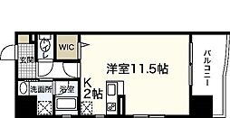 サムティレジデンス平和大通り ワンルームの間取図画像