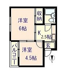 池田ビル 3階2Kの間取り