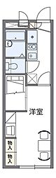 レオパレス長楽寺 1Kの間取図画像