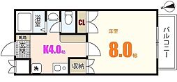 ピア・サテライト 1Kの間取図画像