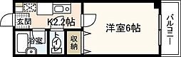 安田ビル 1Kの間取図画像