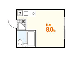 メゾン香川 ワンルームの間取図画像