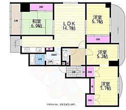 ダイアパレス舟入通り 4LDKの間取図画像