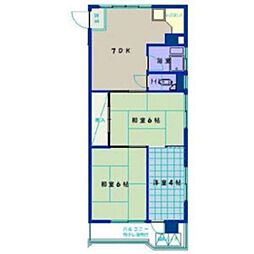亀谷ビル 3DKの間取図画像