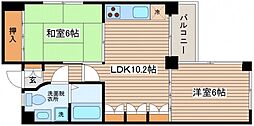 コート・ドール2 2LDKの間取図画像