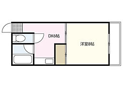 メゾンヤマキ 1DKの間取図画像