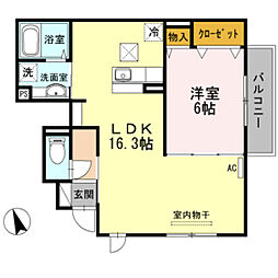 メゾンヴァンベール 1LDKの間取図画像