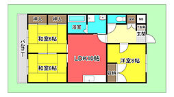 コーポMSD 3LDKの間取図画像