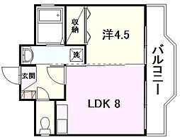ステージT4 1LDKの間取図画像