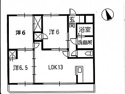 グランドール・AKI 3LDKの間取図画像