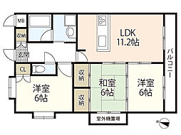 S・K1ビル 3LDKの間取図画像