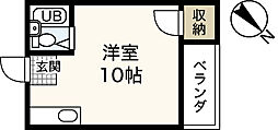 高村ビル ワンルームの間取図画像