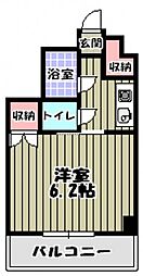 ヤスダ第2ビル 1Kの間取図画像