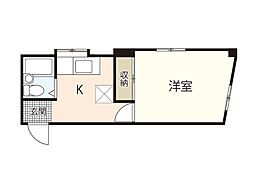 カーサ横川駅前M2 1Kの間取図画像