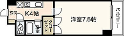 エル・プエンテ 1Kの間取図画像
