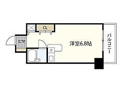 ダイアパレス皆実町弐番館 ワンルームの間取図画像