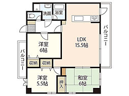 セントラル庚午No.2 3LDKの間取図画像