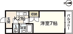 メゾンマスイ 1Kの間取図画像