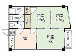 大下ビル 3DKの間取図画像