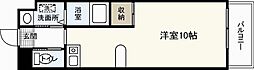 福地産業西十日市ビル ワンルームの間取図画像