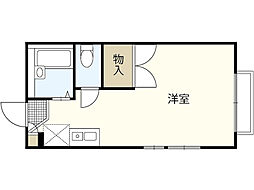 レオパレスシャルム ワンルームの間取図画像
