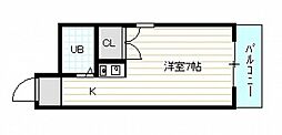 ロイヤルガーデン ワンルームの間取図画像