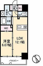 VILLASION大手町 1LDKの間取図画像