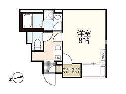 レオネクストグレース 1Kの間取図画像