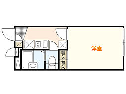 レオパレス祇園 1Kの間取図画像