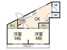 和田ビル 1LDKの間取図画像