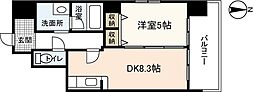 ジェイシティ八丁堀 1DKの間取図画像