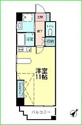 ピアチェーレ舟入 ワンルームの間取図画像