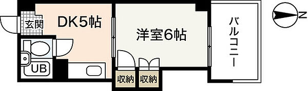 広島県広島市西区南観音町(賃貸マンション1DK・4階・21.70㎡)の写真 その2