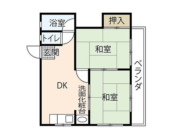 住岡ビル ｜広島県広島市中区白島北町(賃貸アパート2DK・3階・42.80㎡)の写真 その2