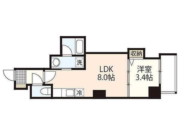 月光住吉町 ｜広島県広島市中区住吉町(賃貸マンション1LDK・1階・27.89㎡)の写真 その2