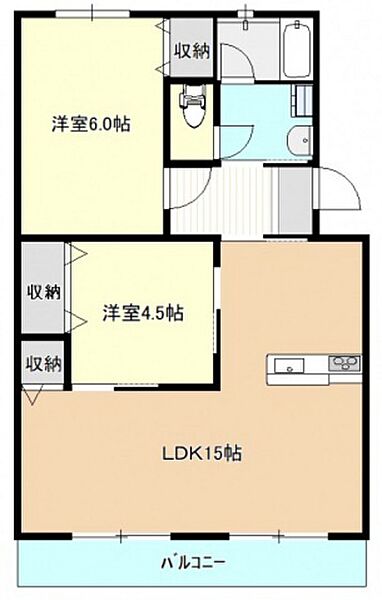 スミヤハイツB棟 ｜広島県広島市佐伯区五日市町美鈴園(賃貸マンション2LDK・2階・61.00㎡)の写真 その2