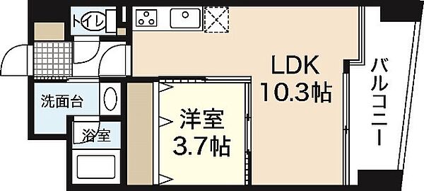 Ｓｈｅｔｌａｎｄ　Ｋｕｓｕｎｏｋｉ ｜広島県広島市西区楠木町3丁目(賃貸マンション1LDK・4階・36.86㎡)の写真 その2