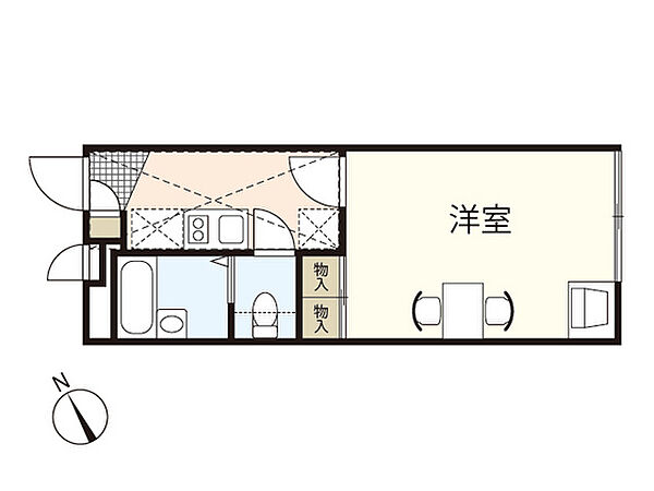 レオパレスKUSUNOKI ｜広島県広島市西区井口5丁目(賃貸マンション1K・1階・19.87㎡)の写真 その2