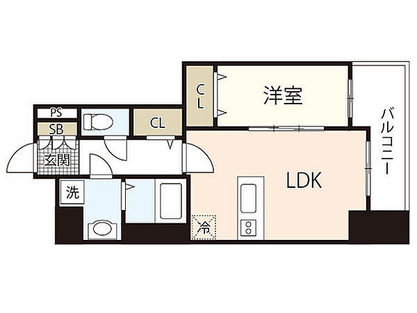 プレサンス広島中央 ｜広島県広島市中区国泰寺町1丁目(賃貸マンション1LDK・4階・41.39㎡)の写真 その2