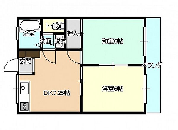 メゾン三宅 ｜広島県広島市佐伯区三宅1丁目(賃貸マンション2DK・3階・40.04㎡)の写真 その2