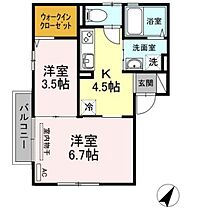 広島県広島市西区己斐本町3丁目（賃貸アパート2K・1階・35.43㎡） その2