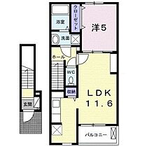 カーサ　ヴェルデB  ｜ 広島県大竹市本町1丁目（賃貸アパート1LDK・2階・42.28㎡） その2