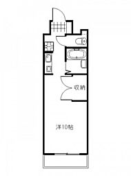 第三西十日市ビル 7階ワンルームの間取り